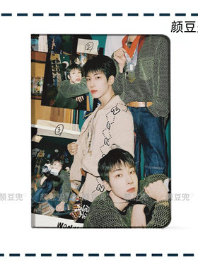 WONWOO全圆佑 周边ipad10.2适用air4/5第十代10.9三折书本保护壳matepad pro11Air笔槽mini5/6小米5/6pro12.9