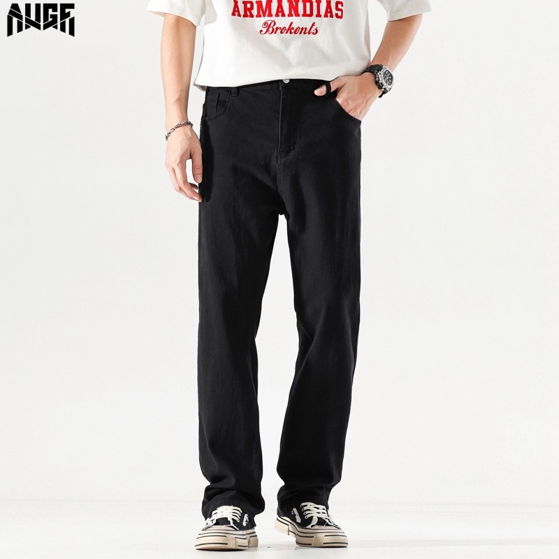 高端黑色牛仔裤男夏季薄款休闲裤