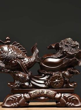 黑檀实木雕刻白菜百财富余摆件木头根雕白菜红木质家居装饰