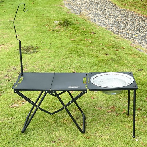 跨境【一秒折叠】户外多功能战术桌便携折叠桌碳钢超强承重可自由