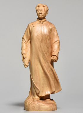 毛主席摆件黄杨木雕刻木头根雕成功之路东方伟人像毛泽东家居