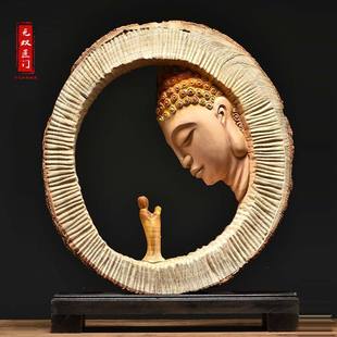 香樟木雕一念之间根雕一念而成佛一念而成魔雕刻家居装饰工艺品