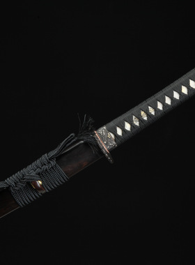 金属制刀剑花纹钢烧刃一体宝剑日式影视工艺品摆件防身硬剑未开刃