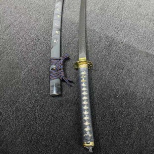 龙泉刀剑三枚合夹钢太刀冷兵器打刀手工锻打一体日式指挥刀未开刃