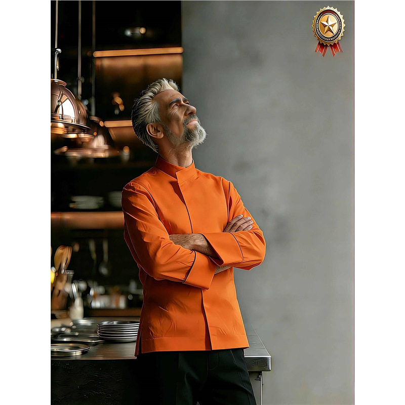 浙衣依新款厨师工作制服长袖秋冬季酒店中餐厅后厨房餐饮厨衣套装