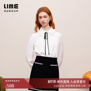 高知穿搭衬衫 朗姿集团LIME莱茵25冬新女装 小资上衣 祝绪丹同款