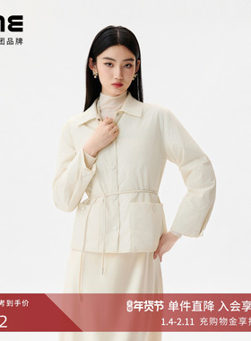 【明星同款】朗姿/LIME莱茵商场同款轻薄收腰夹克棉服外套新款