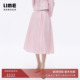 朗姿LIME莱茵浮雕提花半裙不规则裙摆蝴蝶结26春新款 商场同款