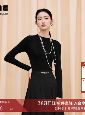 【商场同款】朗姿/LIME莱茵Biella超细羊毛TEC可机洗零压针织打底