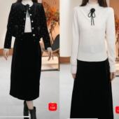 蝴蝶结羊毛衫 七七酱直播间 LIME莱茵半高领花边领针织套头衫