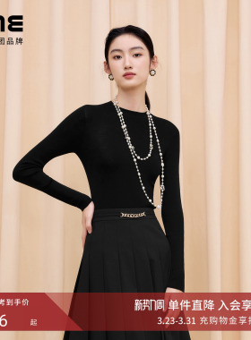 【商场同款】朗姿/LIME莱茵Biella超细羊毛TEC可机洗零压针织打底