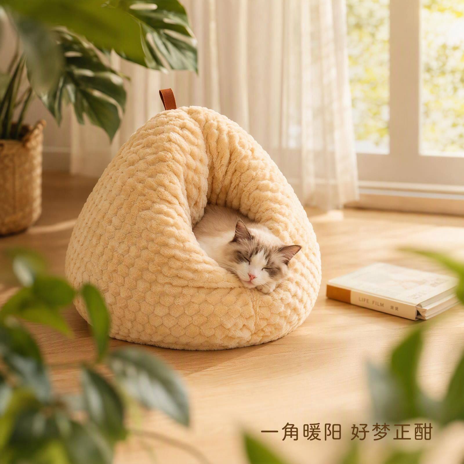 冬季保暖猫窝半封闭式优
