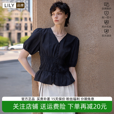 短袖聚酯纤维Lily/丽丽通勤风