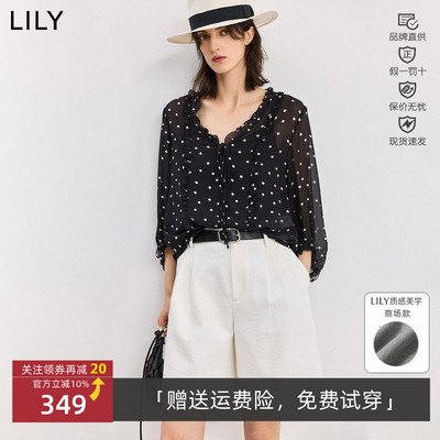 通勤雪纺衫波点Lily/丽丽法式