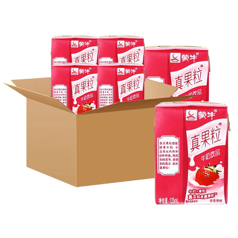 6月产 蒙牛小真果粒牛奶饮品 125ml*6瓶