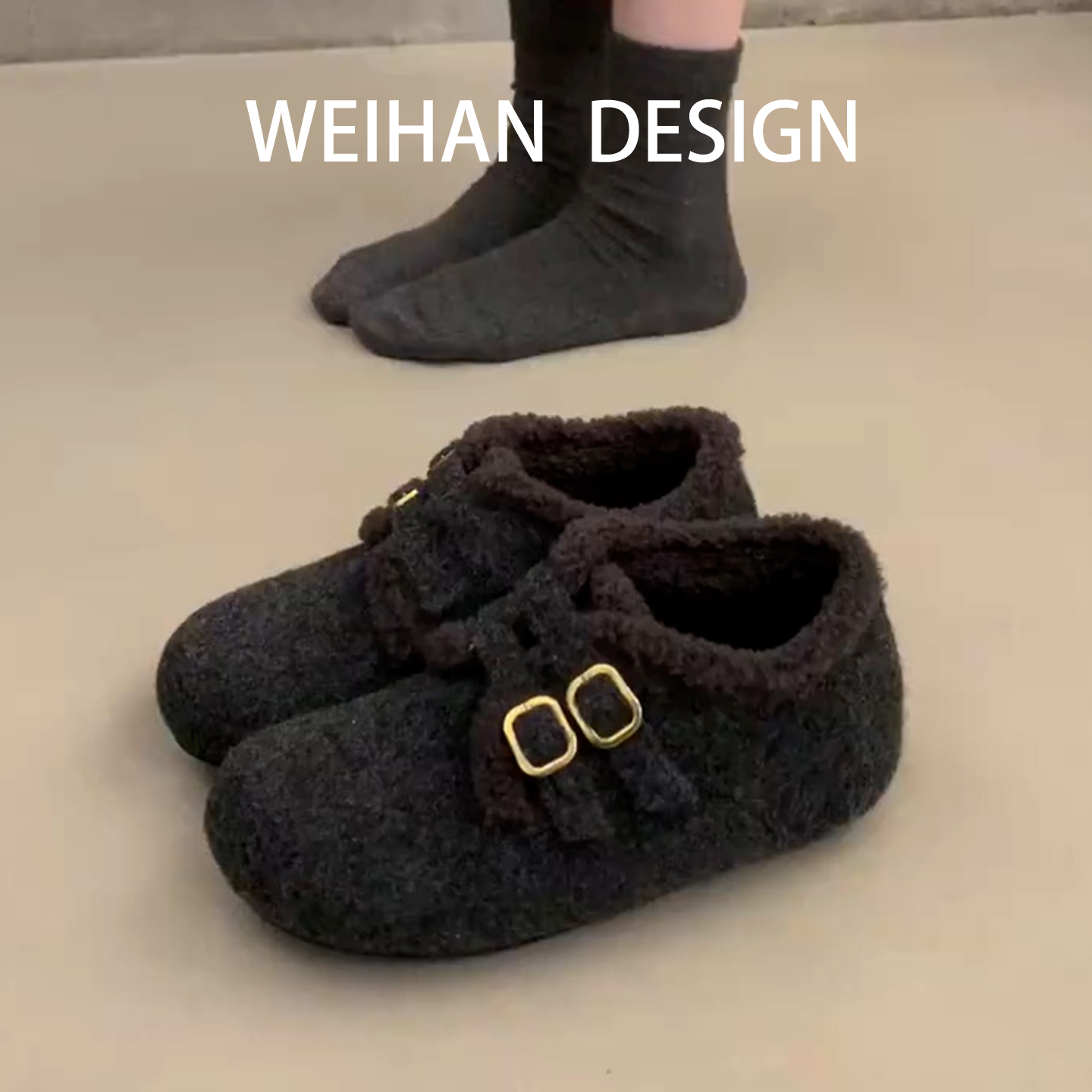 羊皮版！复古加绒厚底增