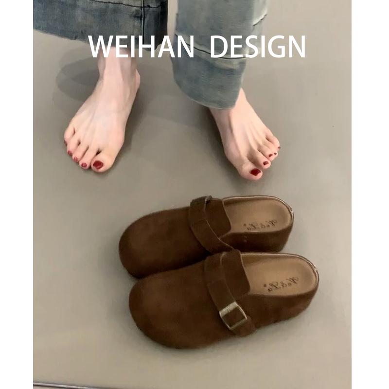 牛皮版！厚底复古勃肯鞋