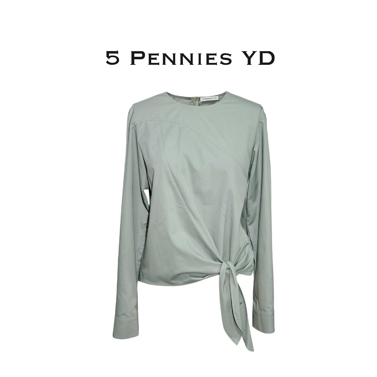 5penniesYD秋季灰绿长袖上衣