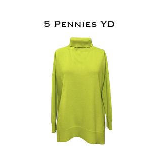 5 PENNIES YD设计师款纯色宽松百搭高领前短后长毛衣3W1103335L