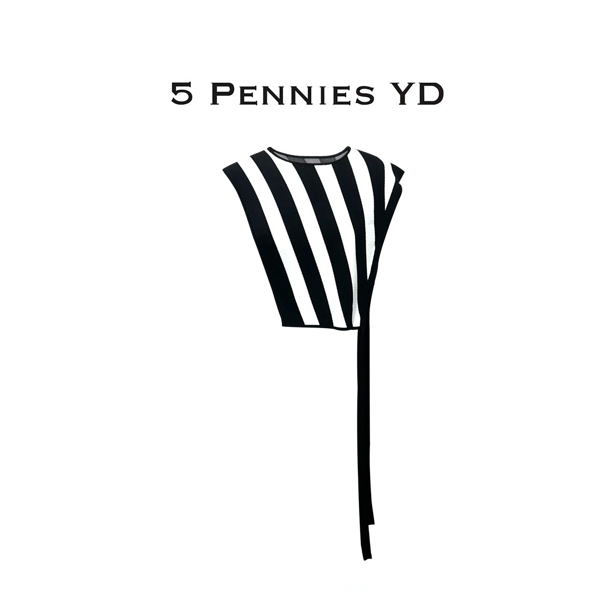 5 PENNIES YD 设计师款原创秋季外搭黑白条纹针织披肩6W0827299L