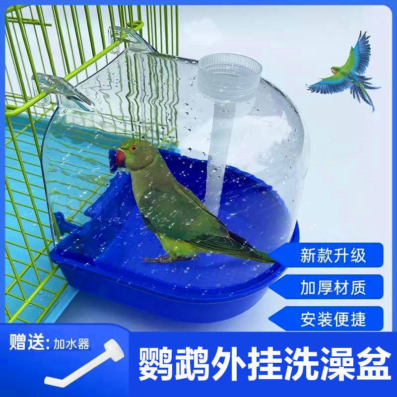 鹦鹉盆鸟沐浴盆虎皮牡丹文鸟