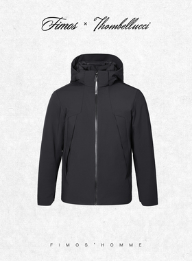 冬季新款【树课长】男士休闲都市通勤连帽可拆卸鹅绒夹克 HW74