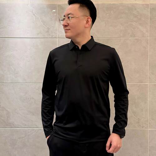 『精英·领袖2.0』早春新款男士斜纹长袖Polo衫轻奢简约舒服 LT2