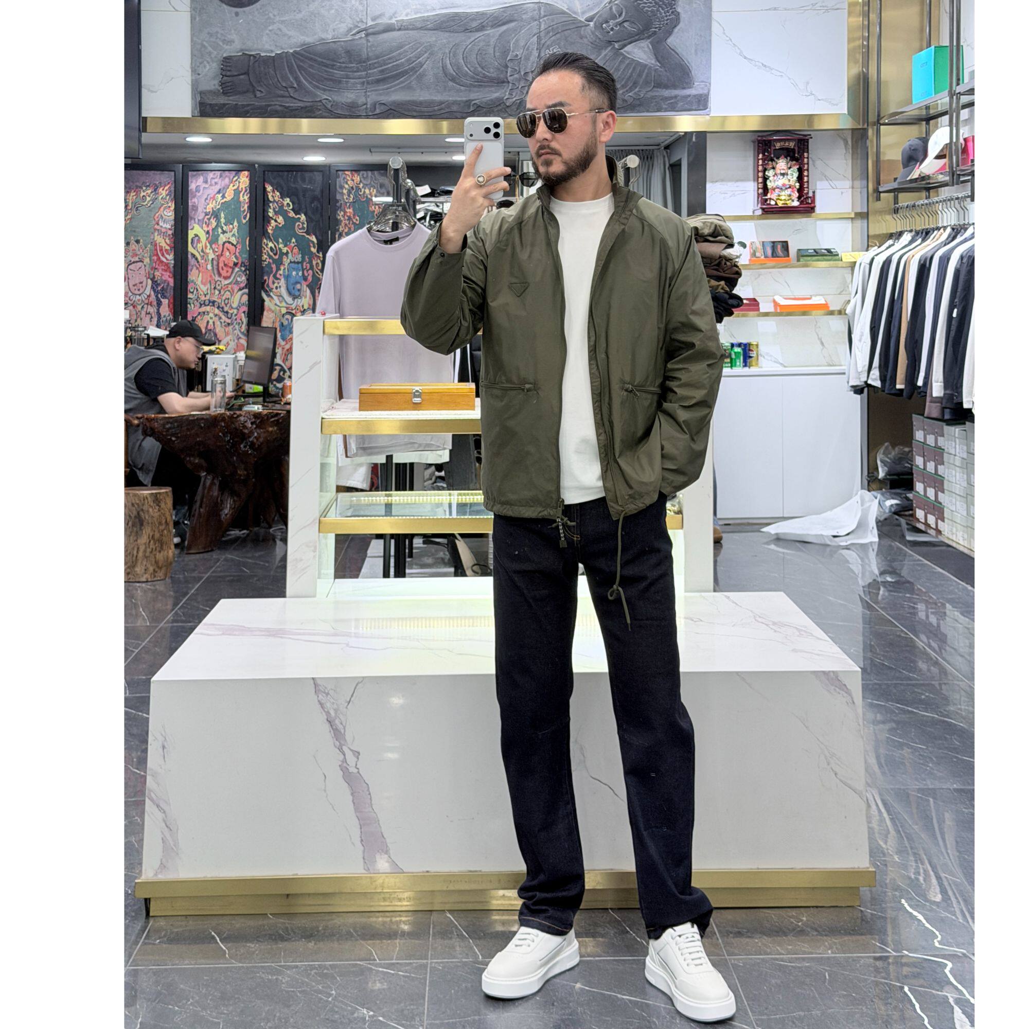 春夏新款男士立领长袖夹克外套减龄时尚休闲 LW8