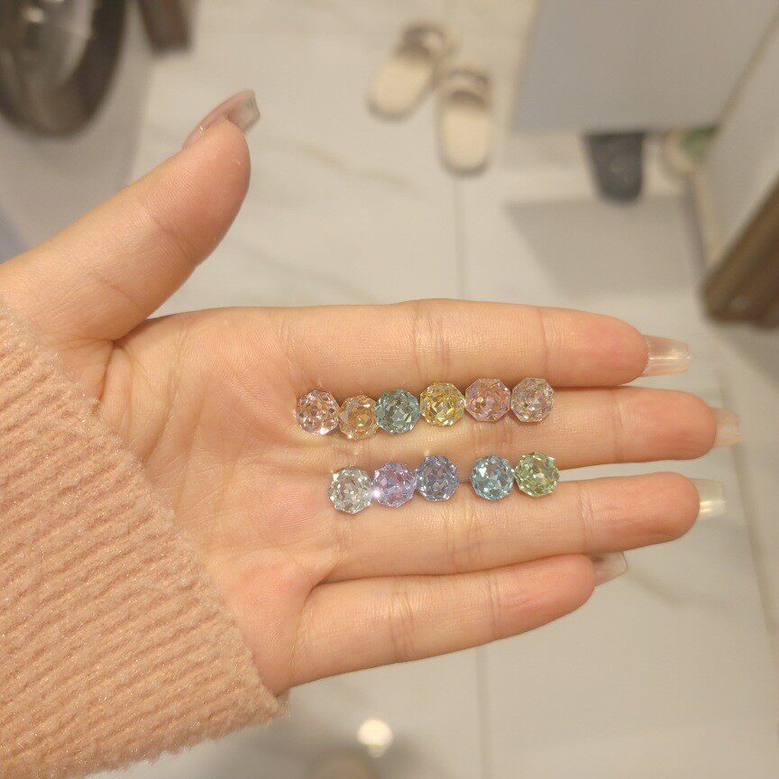 耳骨钉玫瑰切8mm施家华子耳钉