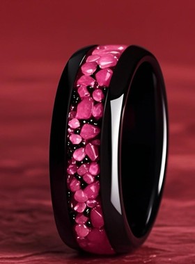 新款桃花瓣贴片不锈钢个性时尚