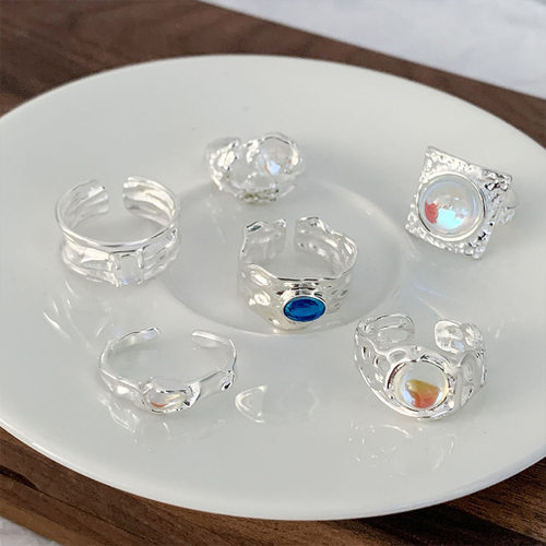 岚芷不掉色月光石戒指女ins个性