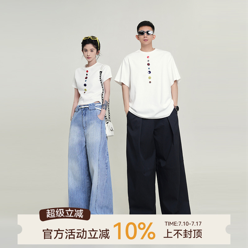 吴童童圆领正肩小众短袖T恤