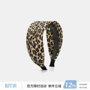 豹纹复古质感坑边发箍简约宽边发带头箍 夏季 3.24 吴童优选