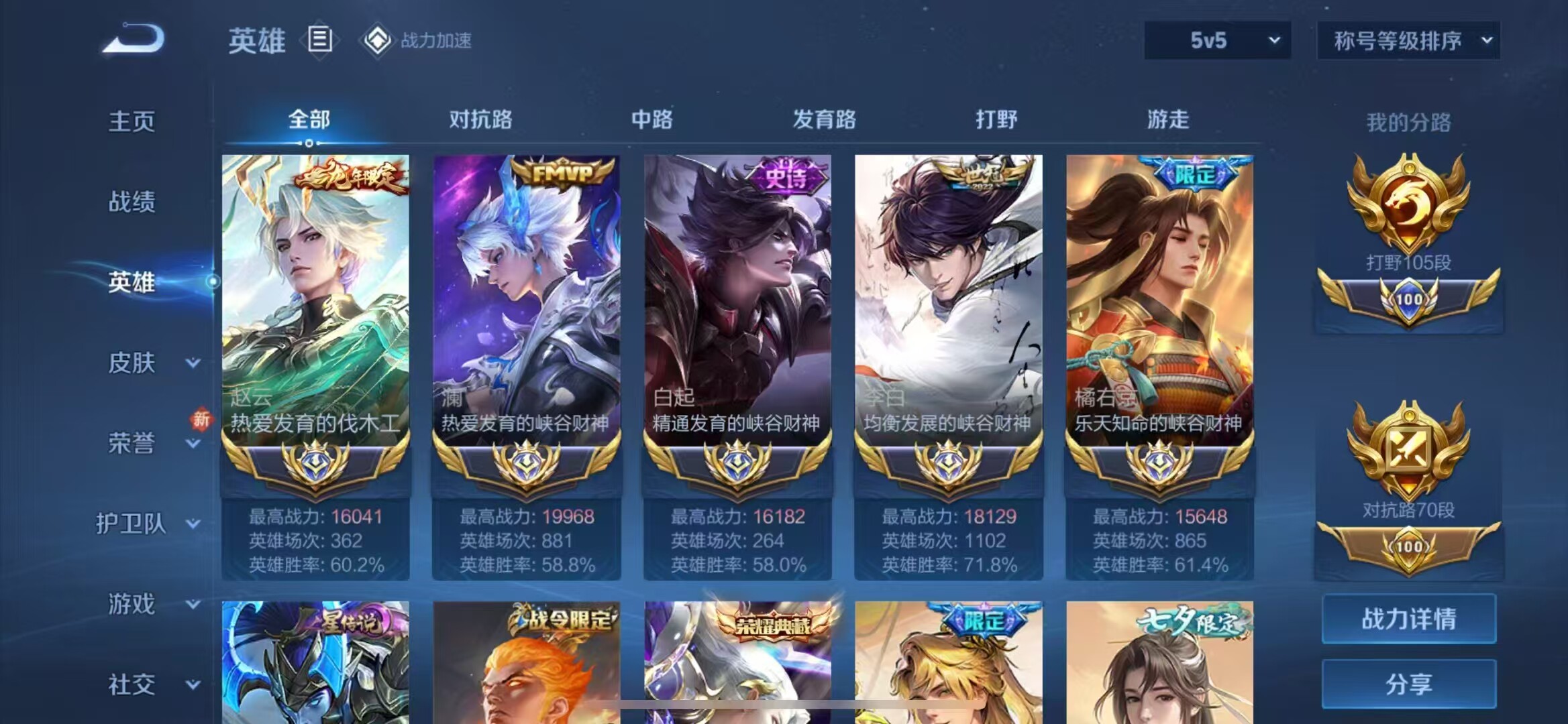 手游代练代肝代打排位上分陪玩巅峰赛战力提升