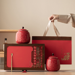 茶叶罐礼盒装精品红茶绿茶白茶通用密封罐防潮罐储茶罐包装盒国风