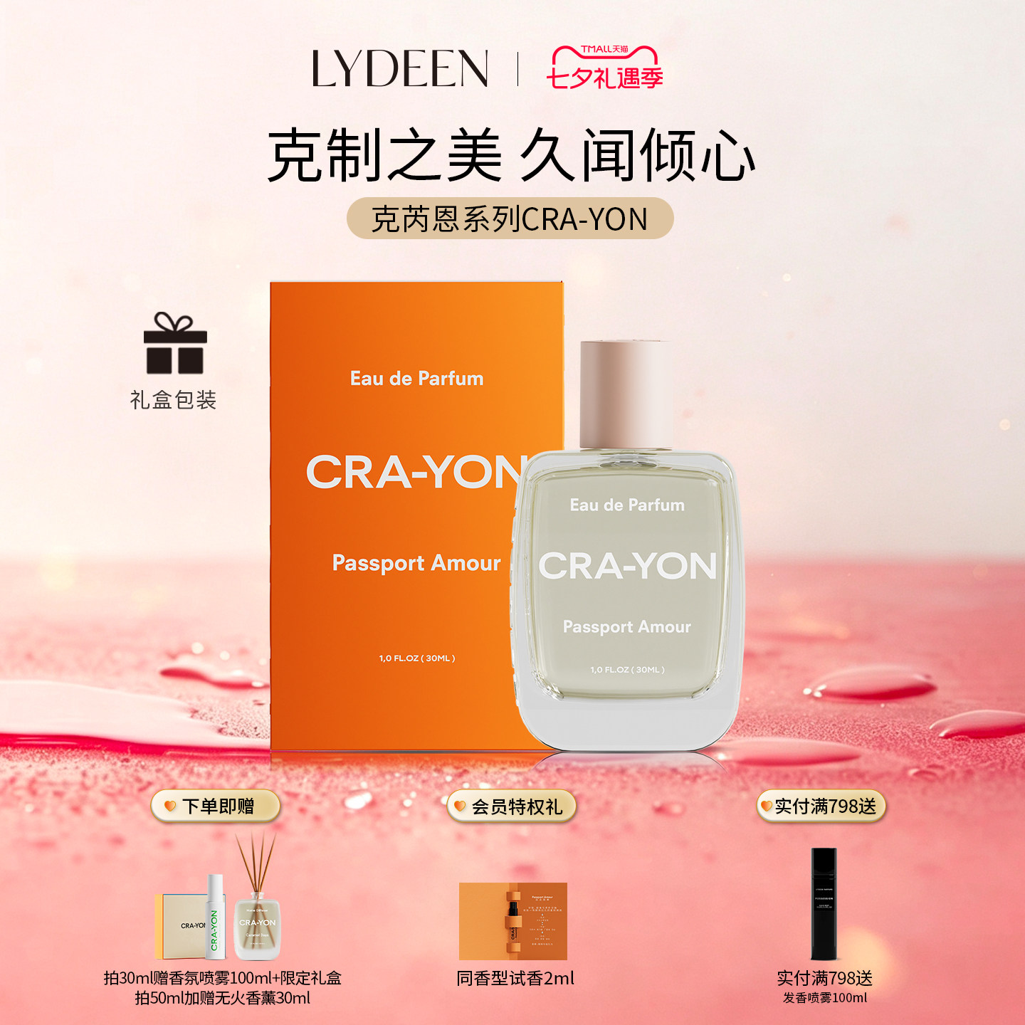 LYDEEN徕汀 瑞典CRA-YON克芮恩系列经典款沙龙香 浓香水30ml/50ml - 实物图