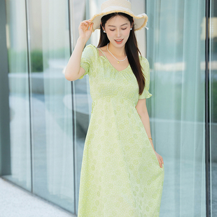 新款 纯欲风度假裙 甜美收腰连衣裙仙女裙DOUBLOVE贝爱2025夏季