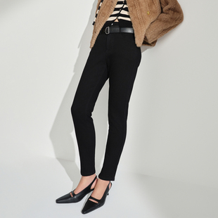 【微绒小脚裤】高腰修身牛仔裤显瘦DOUBLOVE贝爱2024秋冬新款