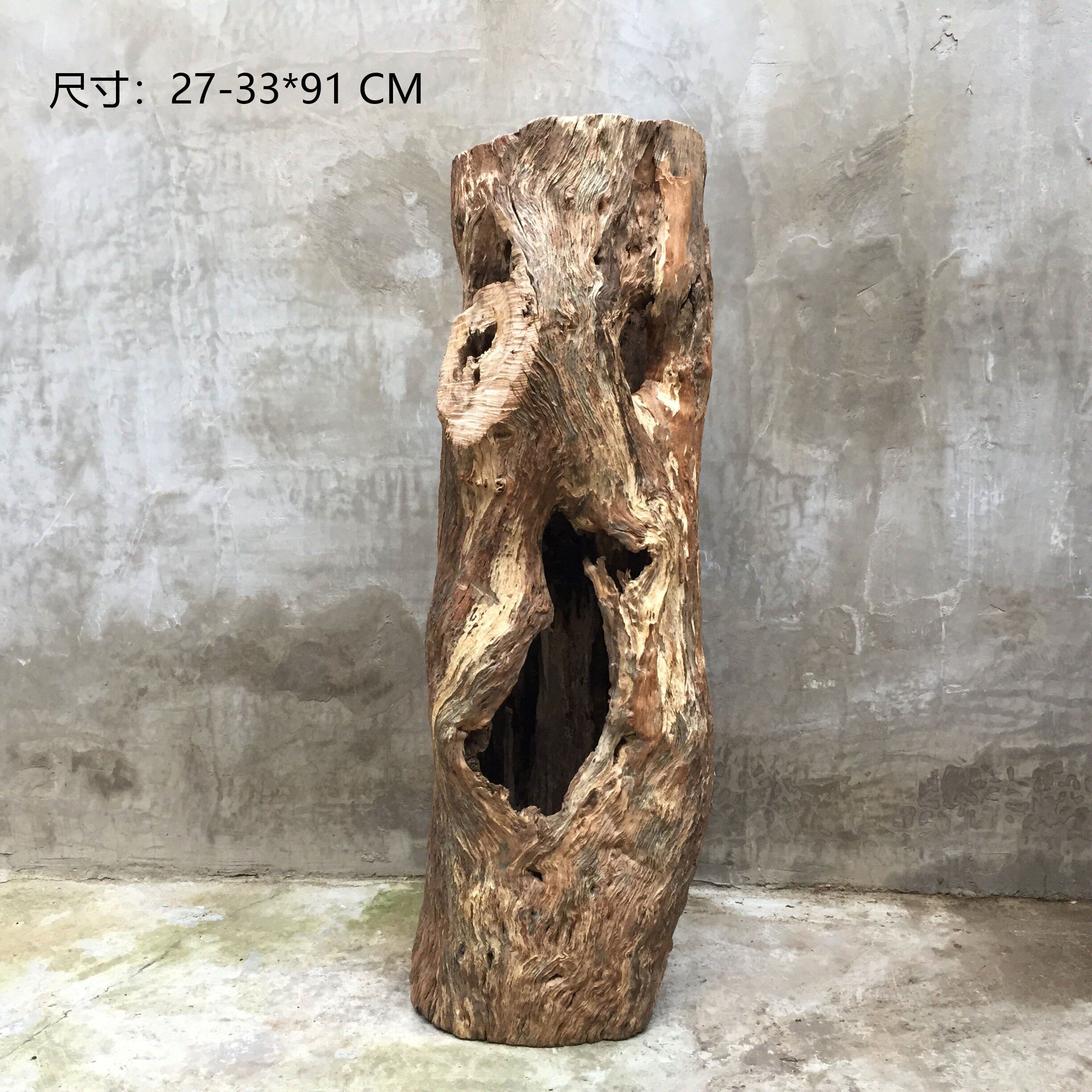 树根枯木风化木根艺侘寂风灯罩落地灯灯体根料鱼缸爬宠造景花盆
