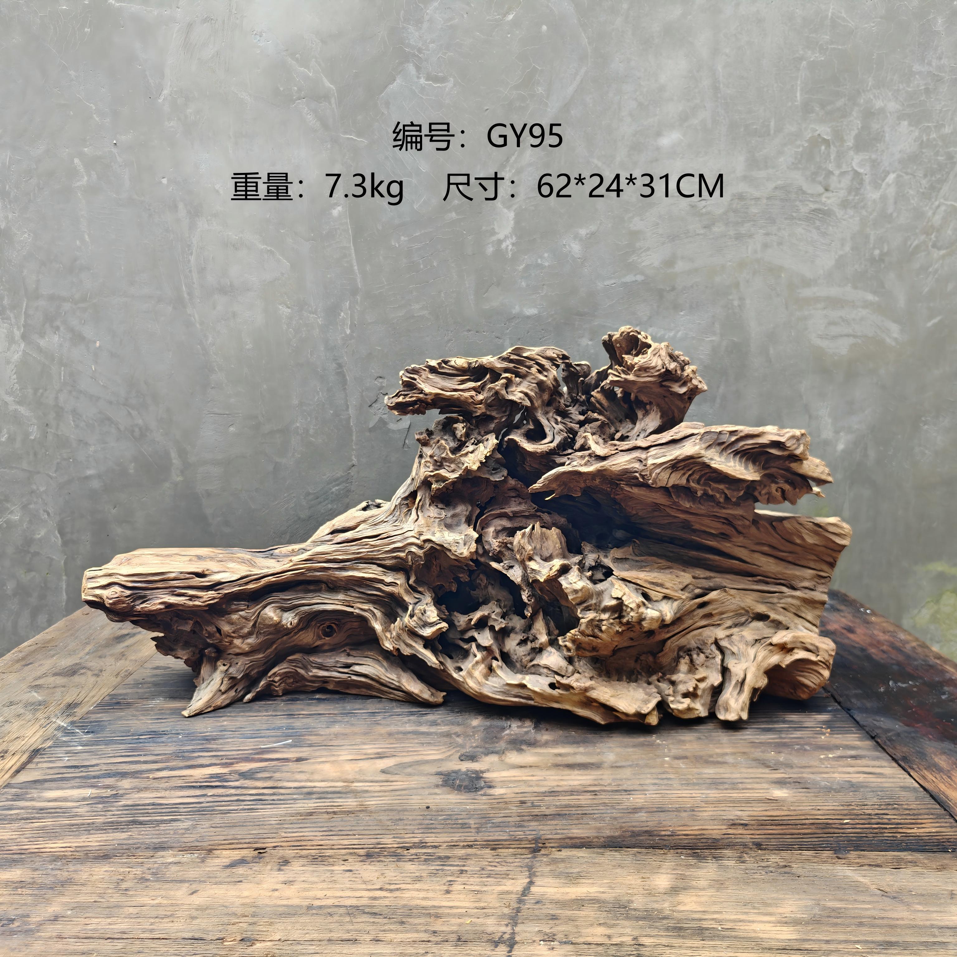 天然树根老树桩风化原木景观摆件