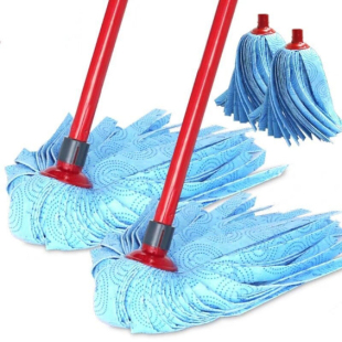 德国无纺布蓝拖把头地拖免手洗条状拖把水拖微墩布省力包邮送达