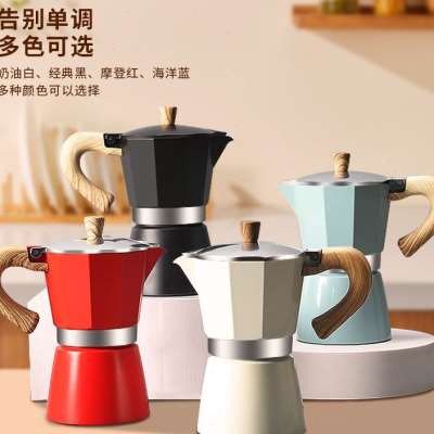 摩卡壶咖啡壶煮咖啡手冲咖啡器具意式浓缩咖啡机套装萃取壶单阀