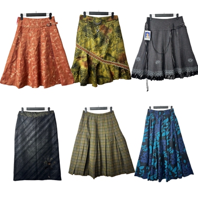 短裙A字裙港风毛呢复古小众少女