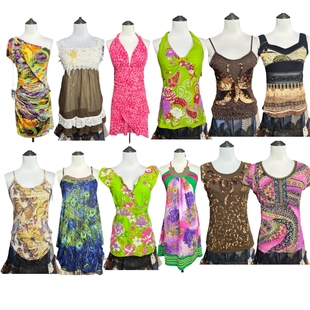 古着vintage10海淘复古百搭吊带女外穿内搭辣妹性感上衣背心