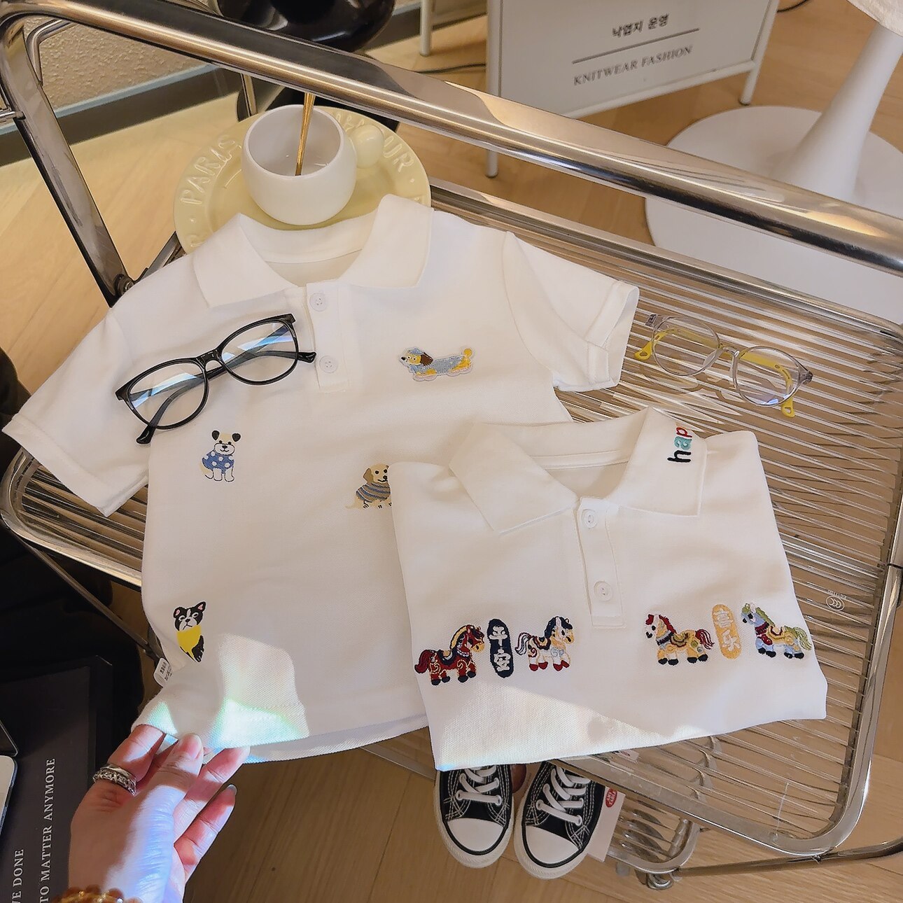 儿童POLO衫短袖t恤半袖上衣夏季男女童新款童装儿童宝宝上衣女孩