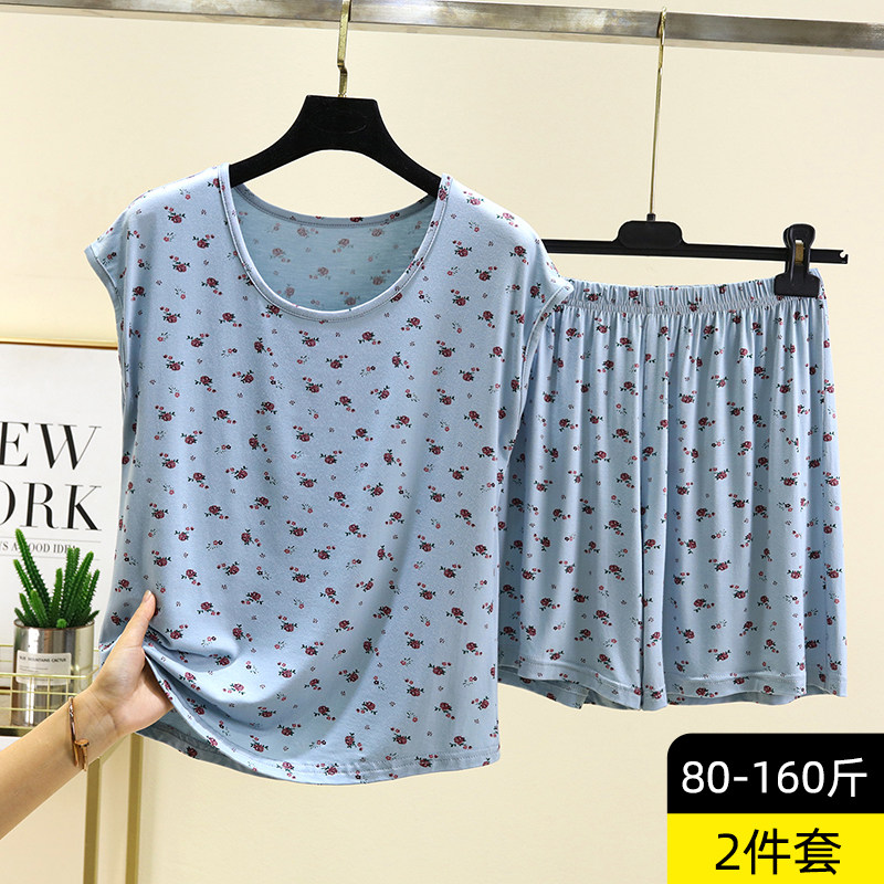 莫代尔无袖圆领家居服套装