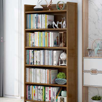 实木书架置物架落地儿童简易书柜子省空间学生桌上多层收纳架家用