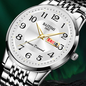 正品 夜光商务新款 瑞士全自动机械表手表男士 防水潮双日历镶钻时尚