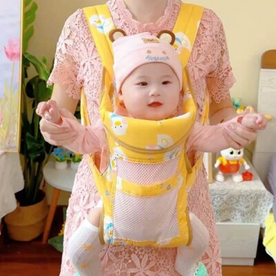 背带婴儿小月龄宝宝外出简易抱娃神器前后两用四季多功能轻便背袋