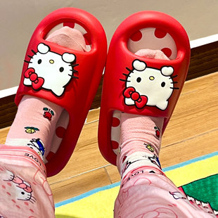 hellokitty拖鞋女凯蒂猫可爱夏天外穿厚底踩屎感防滑家居2026新款